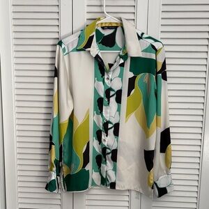 Zara Multicolor Abstract Print Shirt